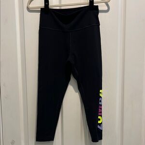 Zumba Fitness Black with multi color letters Leggings for Active Wear